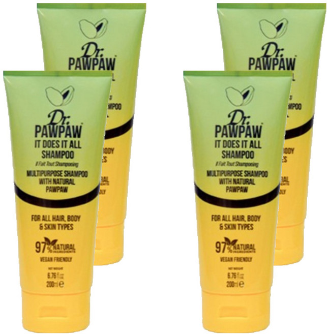 닥터포포 올인원 바디워시 샴푸 망고코코넛향, 200ml, 4개