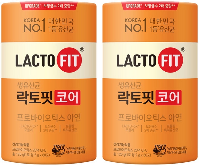락토핏 코어 유산균 60p, 120g, 2개