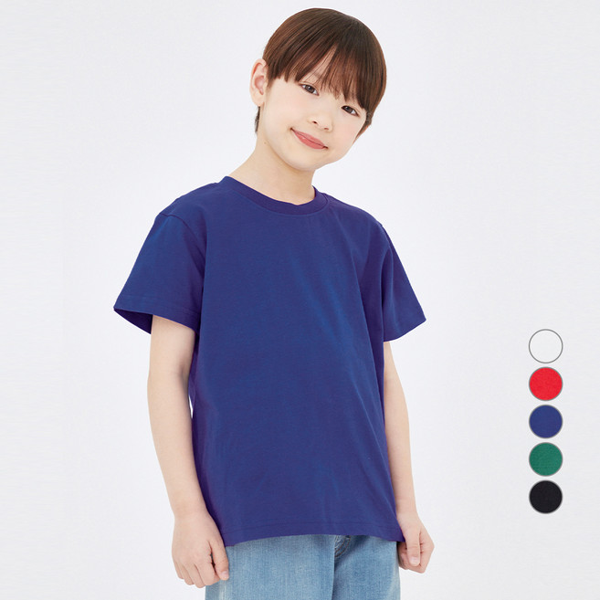 롤리트리 아동용 고밀도 도톰 반팔 기본 티셔츠