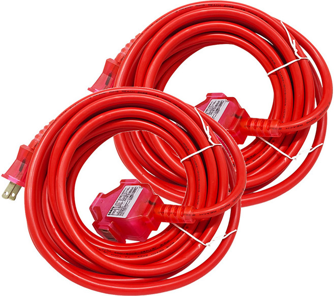 SAMPO 聲寶 2蕊1開3插防塵動力延長線 EL-W13T17T1, 5m, 紅色, 2條