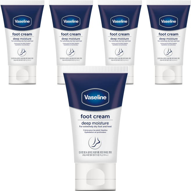 Vaseline 凡士林 深層保濕足霜, 55g, 5條