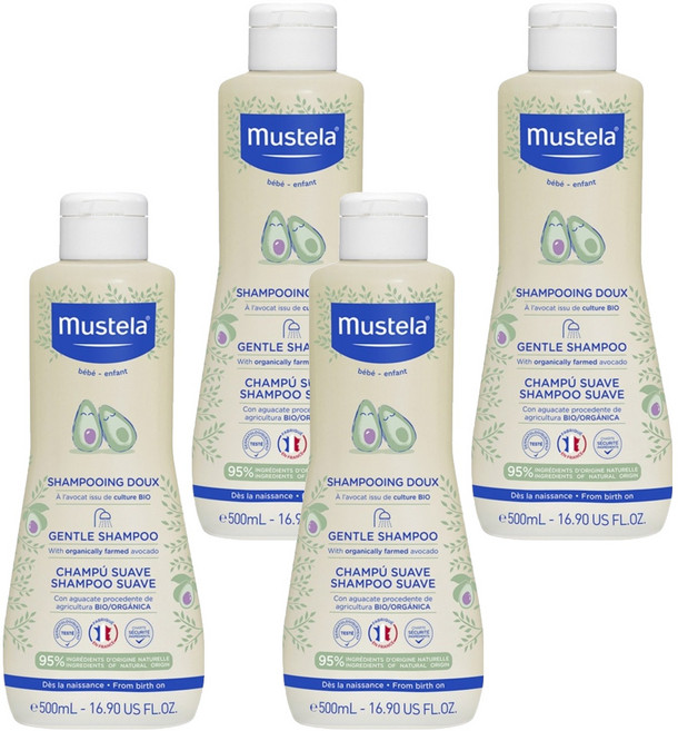 무스텔라 젠틀 샴푸, 500ml, 4개