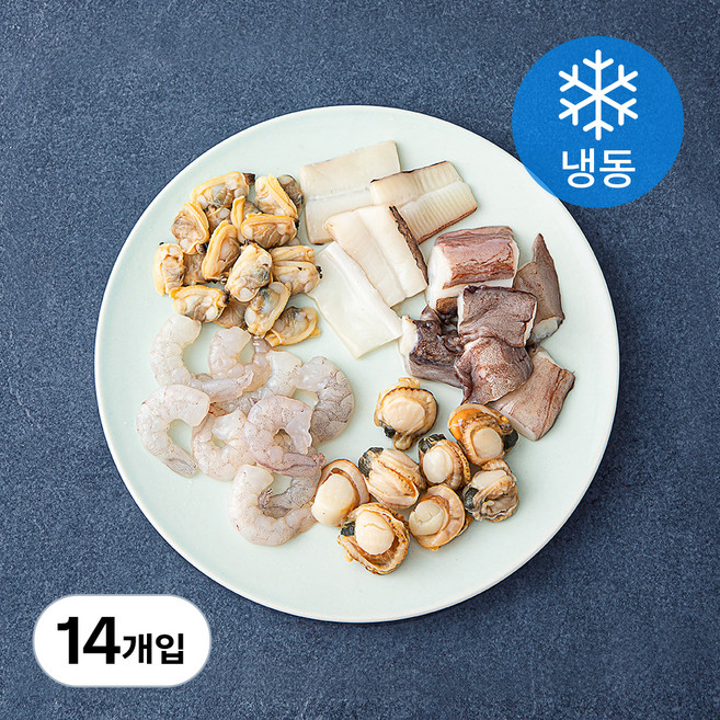 알찬해 쏙쏙 한끼 해물팩 (냉동), 80g, 14개입