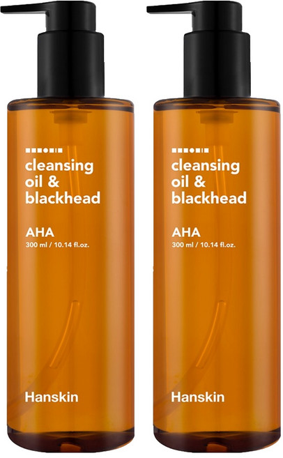 한스킨 클렌징오일 앤 블랙헤드 AHA, 300ml, 2개