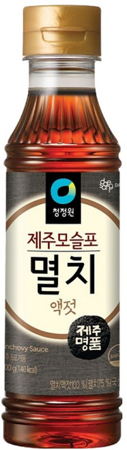청정원 제주 모슬포 멸치액젓, 400g, 1개