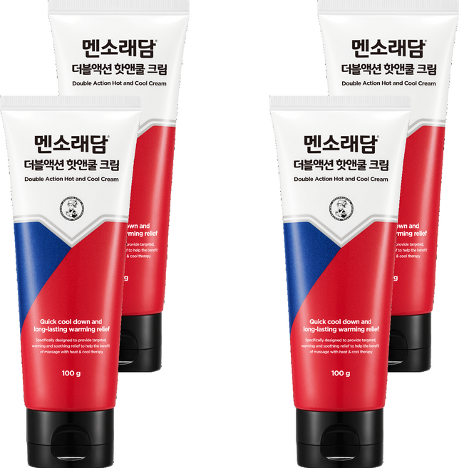 멘소래담 더블액션 핫앤쿨 크림, 100g, 4개