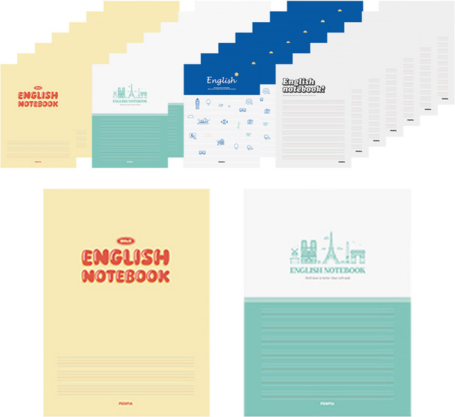 펜피아 800 중고등 제본노트 영어, 랜덤발송, 50개