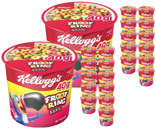 후루트링 컵 시리얼, 40g, 24개
