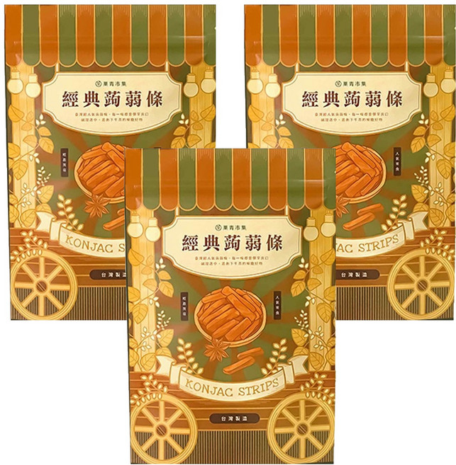 Green Market 菓青市集 黑胡椒蒟蒻條, 200g, 3包