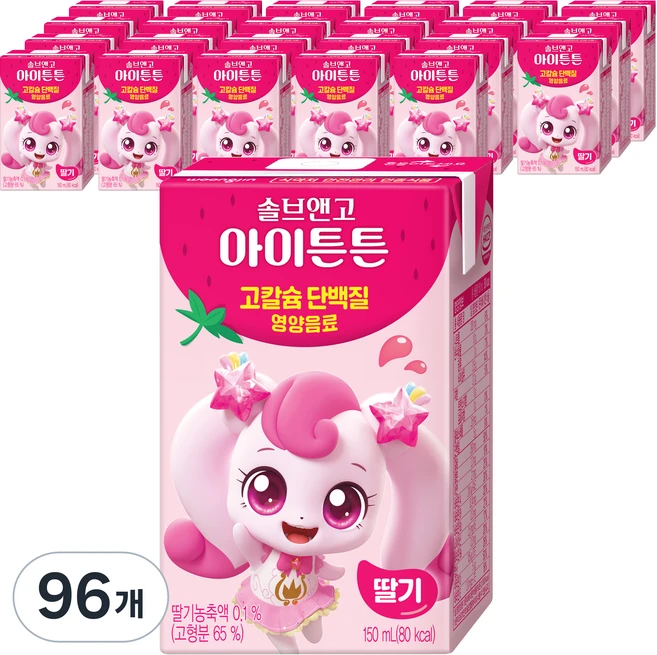 솔브앤고 아이튼튼 딸기, 150ml, 96개 - 쿠팡