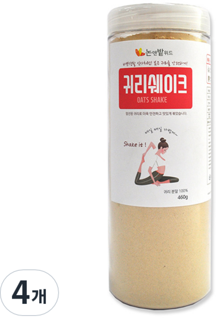 논앤밭위드 볶음귀리쉐이크 리필용, 460g, 4개