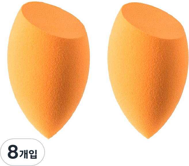 메이크업 리얼 스펀지 퍼프, 오렌지, 8개입