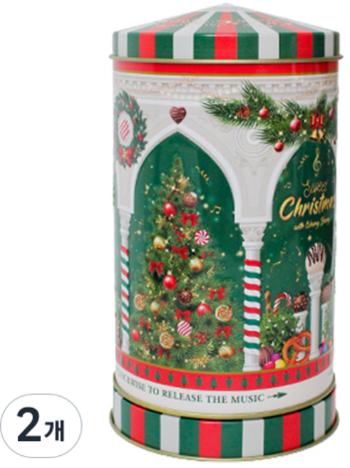 위니비니 크리스마스 오르골틴 트리 초콜릿, 105g, 2개