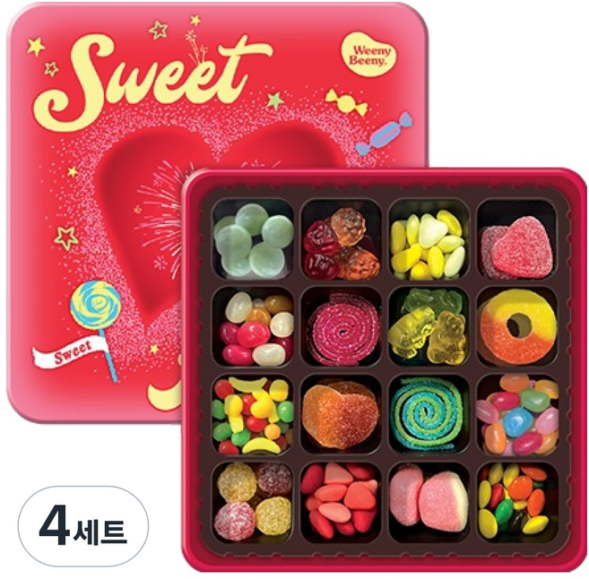 위니비니 간식 16구 세트 345g, 4세트