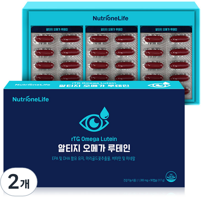 뉴트리원 알티지 오메가 루테인 선물세트 117g, 90정, 2개