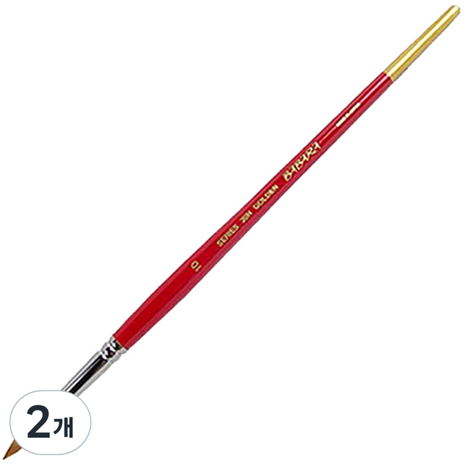 BABARA 인조 혼합모 둥근 수채화붓 30R, 10호, 2개