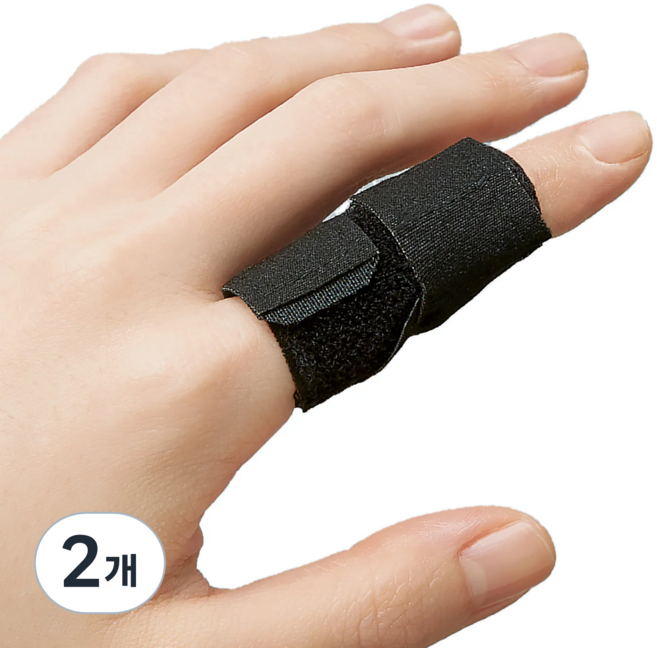 디앤엠 컴팩트 손가락 보호대 #110, 블랙, 2개
