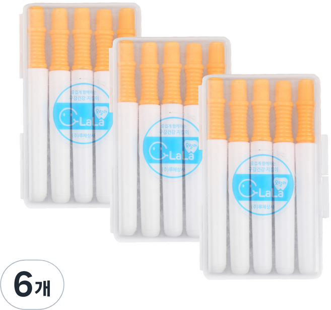 오랄라 치간칫솔 기본형 SS 0.8mm, 5개입, 6개