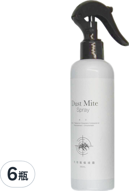 CHEF CLEAN 淨毒五郎 衣物驅蟎噴霧 植物清香 舒緩天竺葵香氣, 260ml, 6瓶