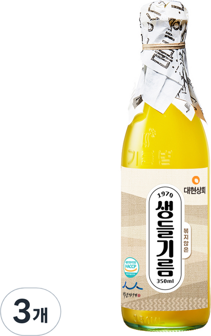 Daehyeonsanghoe 未炒生紫蘇油, 3個, 350ml
