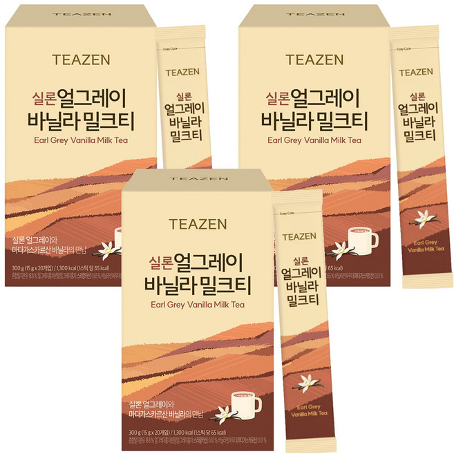 티젠 실론 얼그레이 바닐라 밀크티, 15g, 20개입, 3개