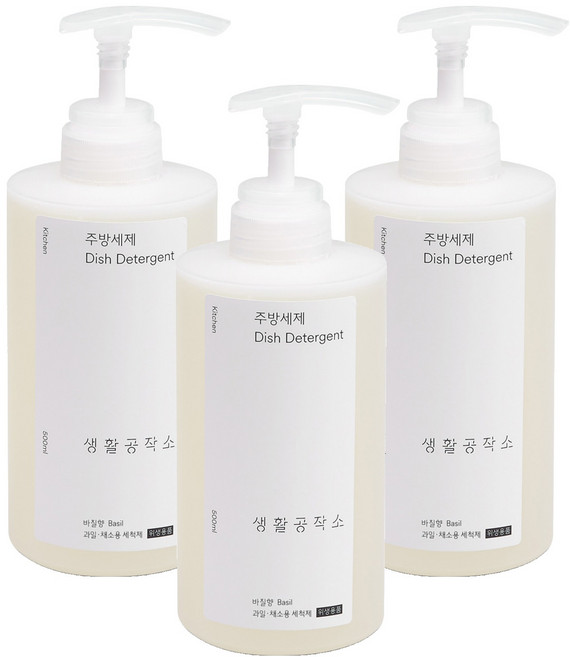 생활공작소 주방세제, 500ml, 3개
