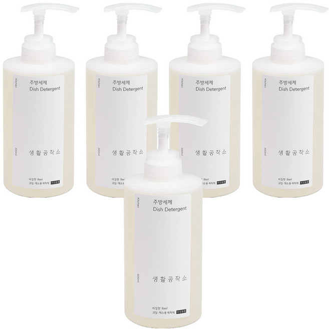 생활공작소 주방세제, 500ml, 5개