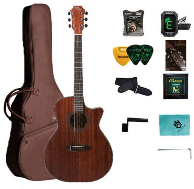 고퍼우드 어쿠스틱 기타, G130MC, Natural, 1개