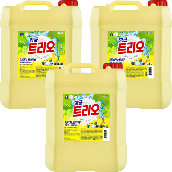 트리오 항균 주방세제, 14kg, 3개
