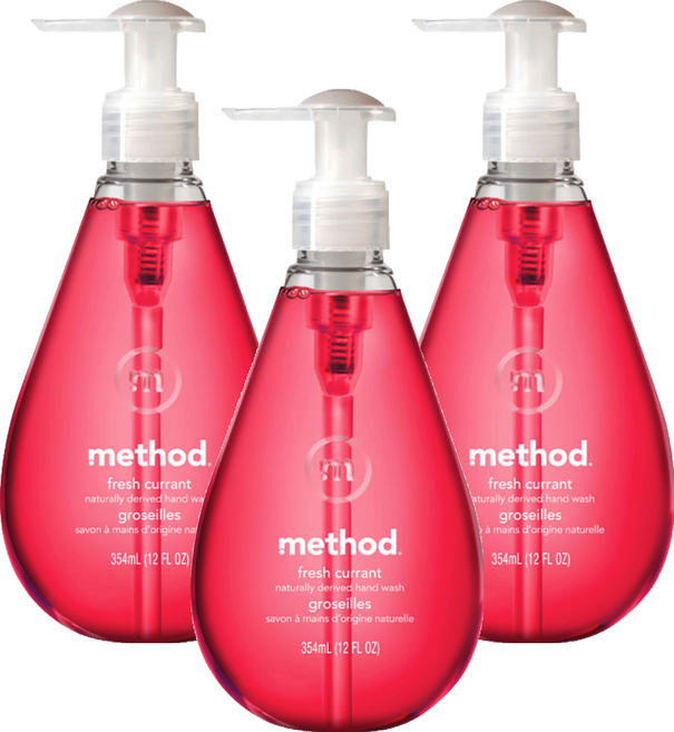 메소드 고보습 핸드워시 후레쉬 커런트, 354ml, 3개