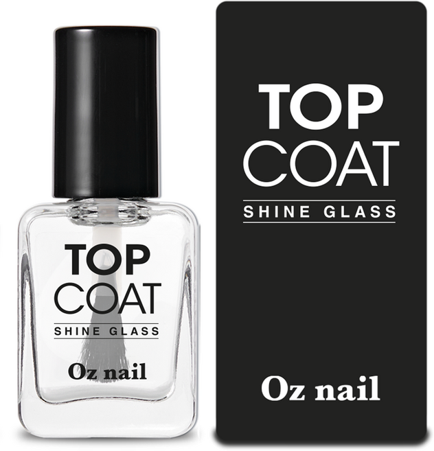 오즈네일 샤인 글라스 고광택 탑코트, 8ml, 투명, 1개