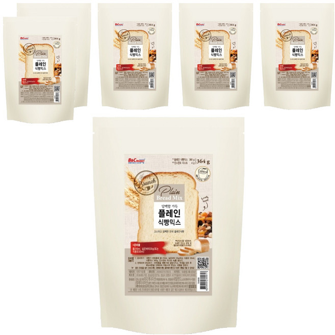 브레드가든 플레인 식빵 믹스, 364g, 6개