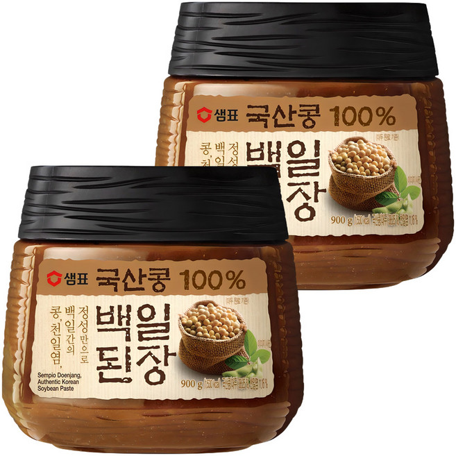 샘표 국산콩 백일된장, 900g, 2개