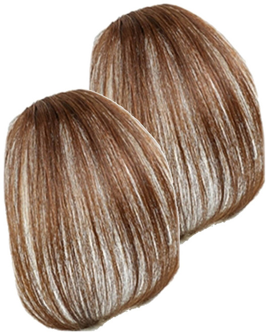 가발위드 인조모 앞머리 가발 기본형, 라이트 브라운, 2개