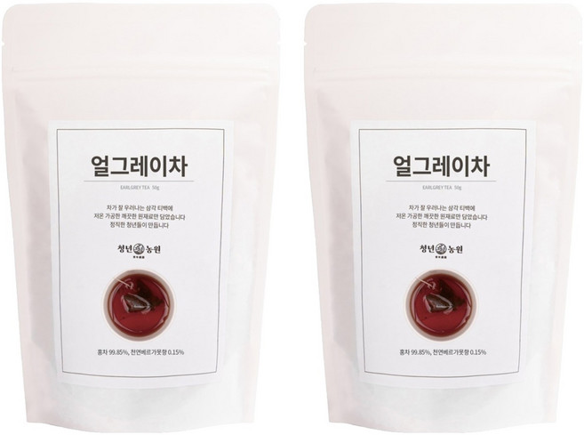 청년농원 얼그레이 홍차, 1g, 50개입, 2개