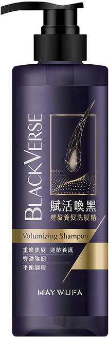美吾髮 BlackVerse賦活喚黑逆齡 洗髮精 豐盈養髮, 530ml, 1瓶