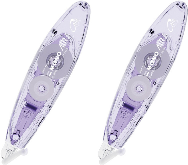 톰보우 모노 에어 펜 타입 수정 테이프, 라벤더, 2개