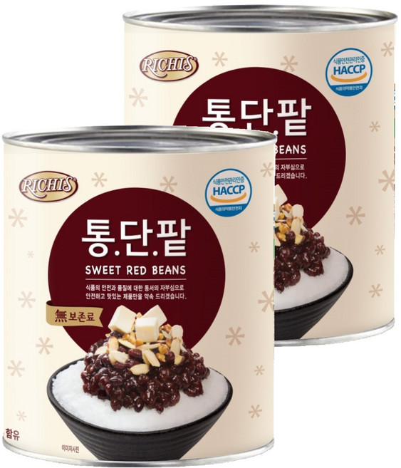 (주)동서 리치스 통단팥, 2개, 3kg