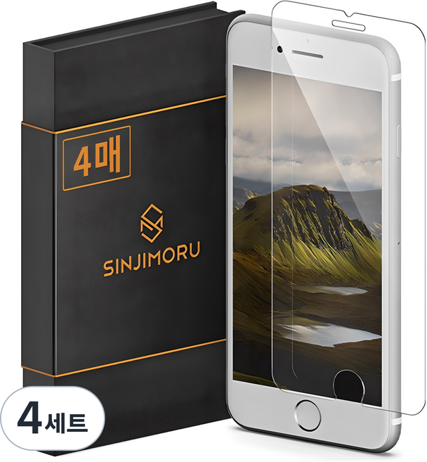 신지모루 신지글래스 2.5D 강화유리 휴대폰 액정보호필름 4p, 4세트
