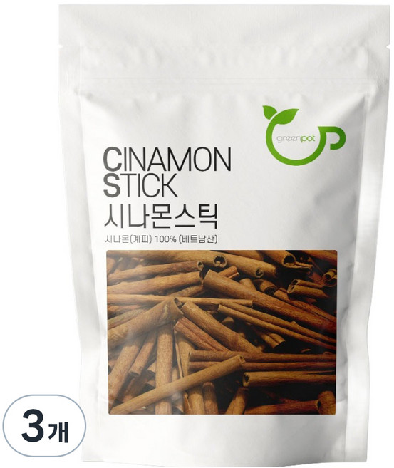 그린팟 시나몬스틱, 100g, 3개, 1개입