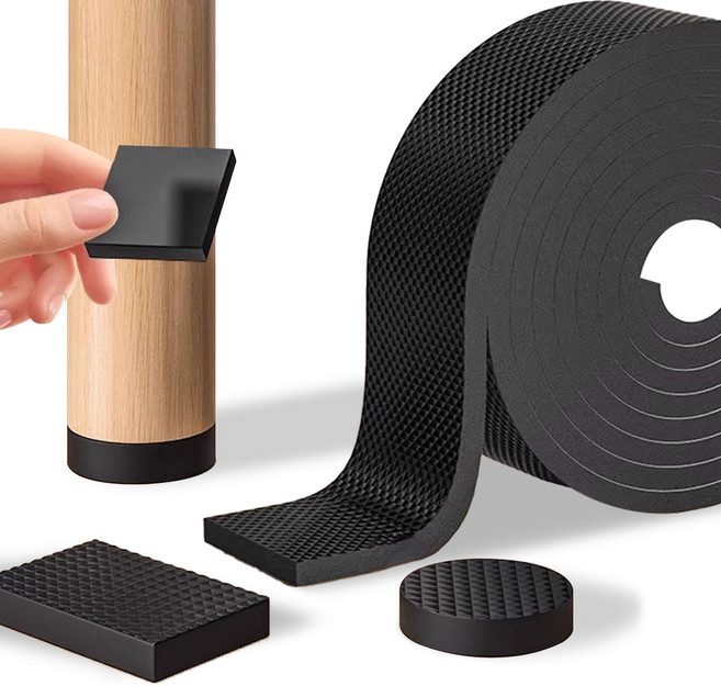 마켓플랜 잘라쓰는 의자 미끄럼방지 패드 블랙, 1개