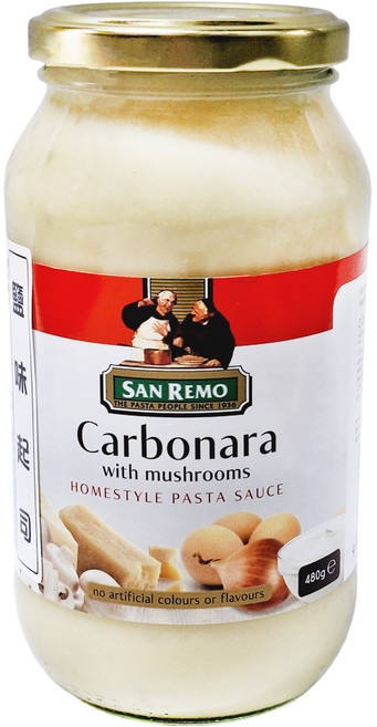 SAN REMO 頂級麵醬 奶油白醬, 480g, 1罐