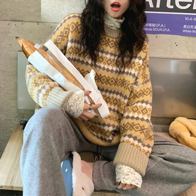 LUNA GIRL 女款Ongteu圓領針織衫 L25FKN071715