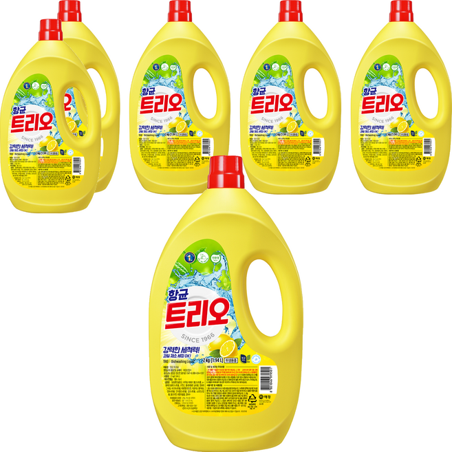 트리오 항균 주방세제, 2kg, 6개
