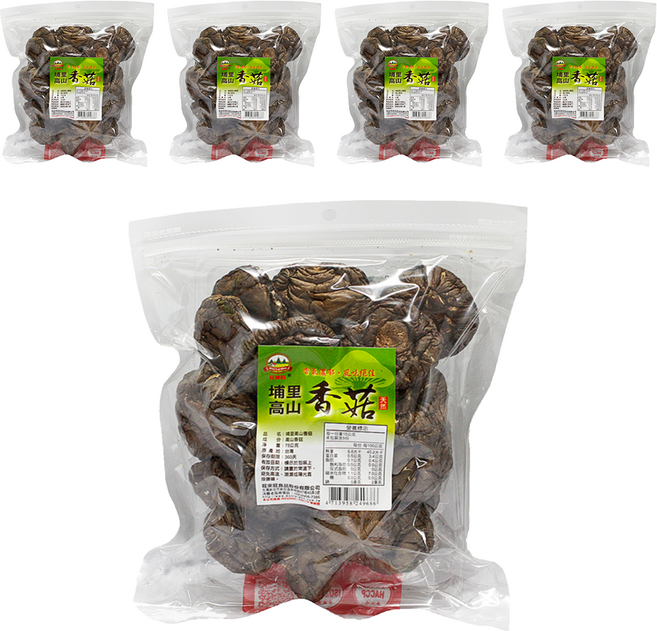 WON LAI WON 旺來旺 埔里高山香菇, 75g, 5包