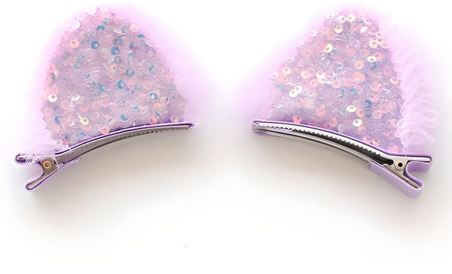 여아용 고양이 귀 집게핀 2p