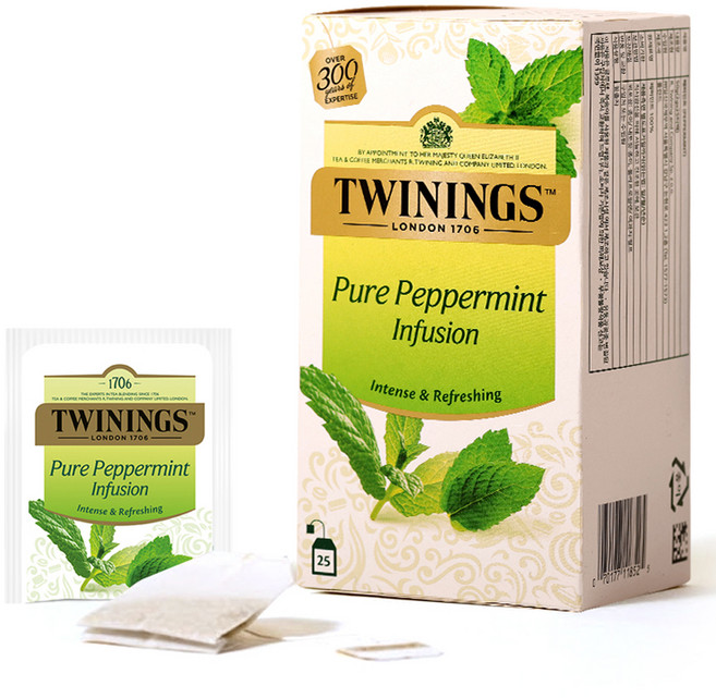 트와이닝 퓨어 페퍼민트 티백, 2g, 25개입, 1개
