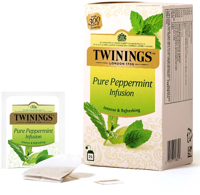 트와이닝 퓨어 페퍼민트 티백, 2g, 25개입, 1개 - 쿠팡