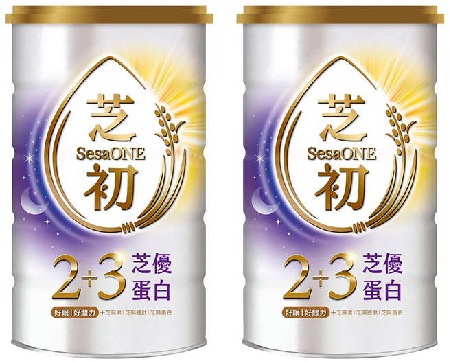 SesaONE 芝初 2+3芝優蛋白 機能芝麻粉, 425g, 2罐
