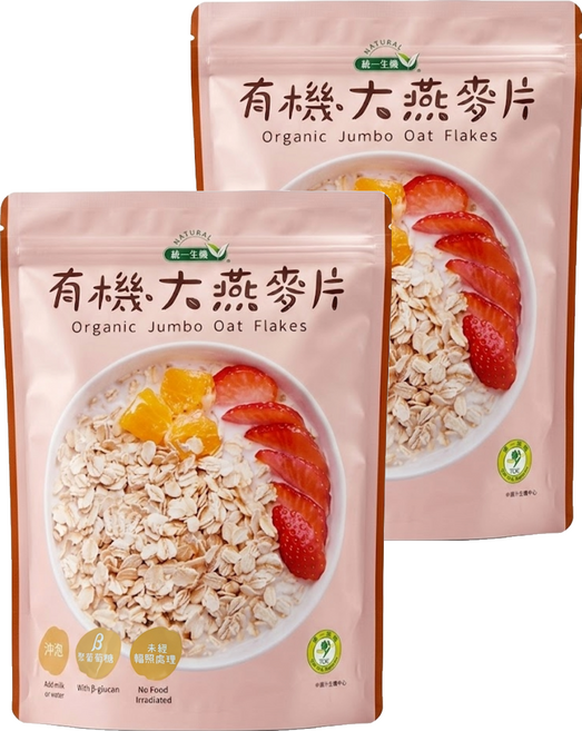 統一生機 有機大燕麥片, 400g, 2包